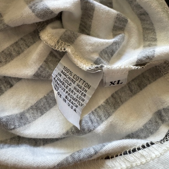 Lonely Ghost Black White Striped Long Sleeve T-Shirt Size XL - Picture 4 of 5